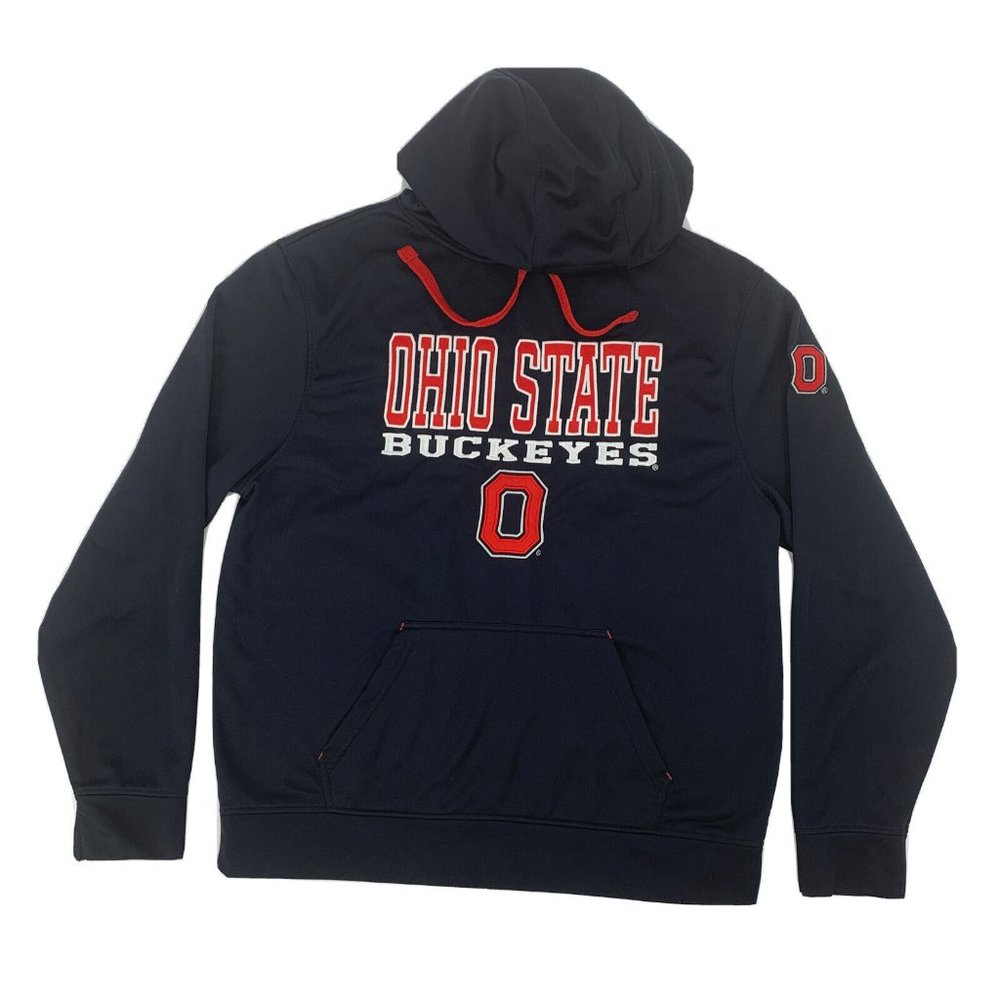 Adult Scarlet &‎ Gray The Ohio State Buckeyes Pullover Hoodie Black L
